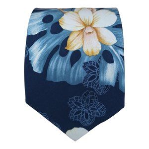 ZADI ANDREWS TIES Blue Floral Silk Tie ITALY 59"/ 3.8" EC